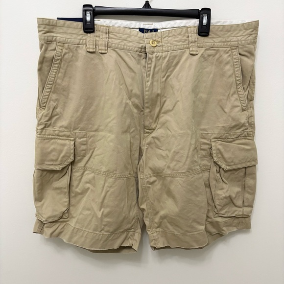 NWT Polo Ralph Lauren Cargo Shorts Men’s Size 40 Classic Chino Khaki Tan - Picture 1 of 9